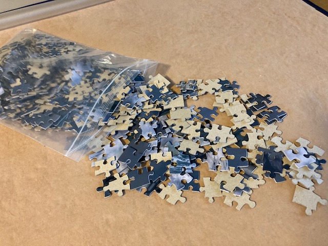 Pieces of a jigsaw puzzle